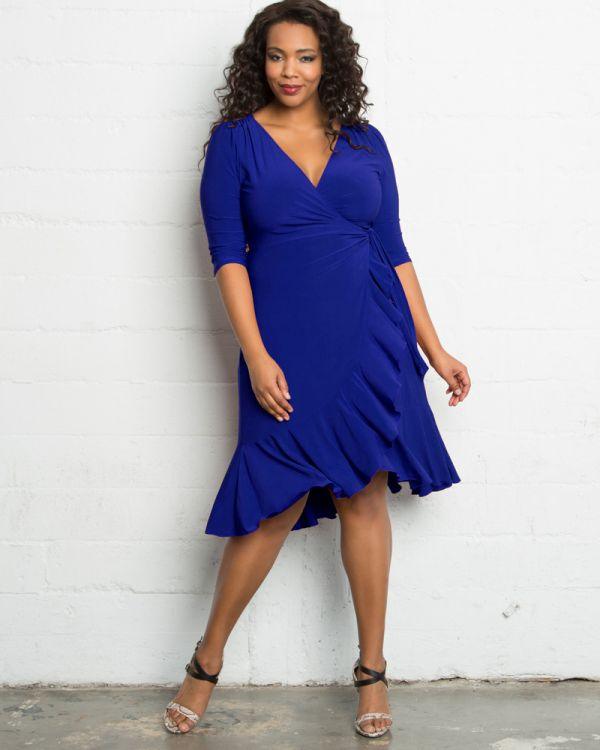 Kiyonna Short Plus Size Wrap Dress - Image 21