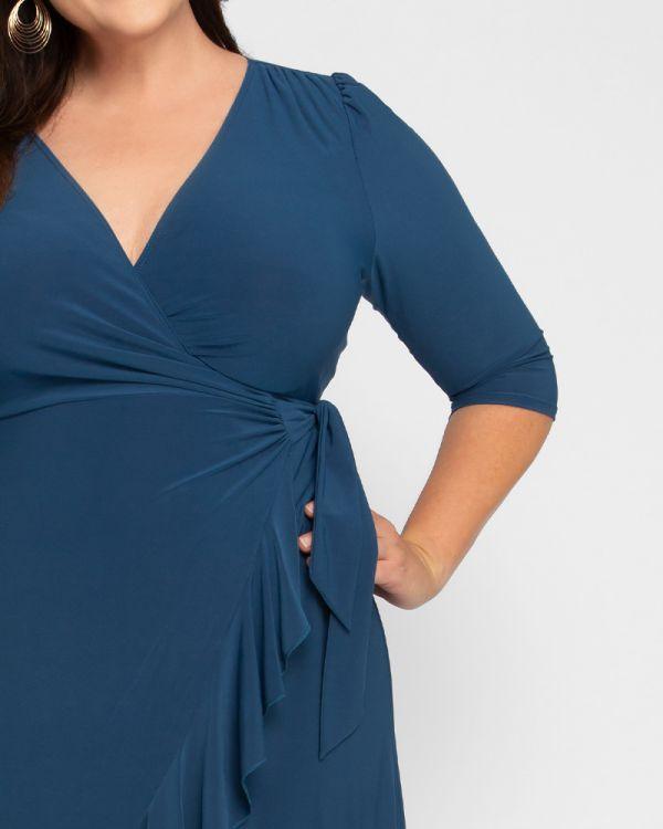 Kiyonna Short Plus Size Wrap Dress - Image 26