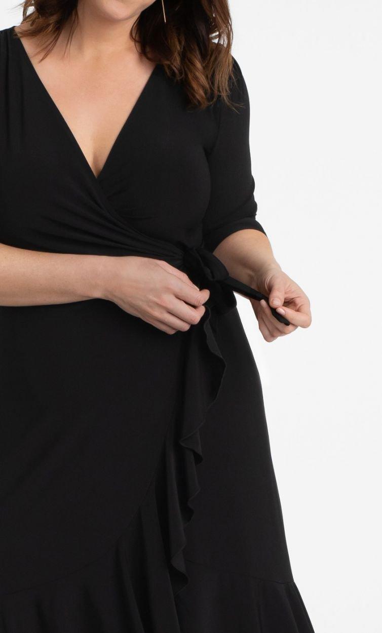Kiyonna Short Plus Size Wrap Dress - Image 3