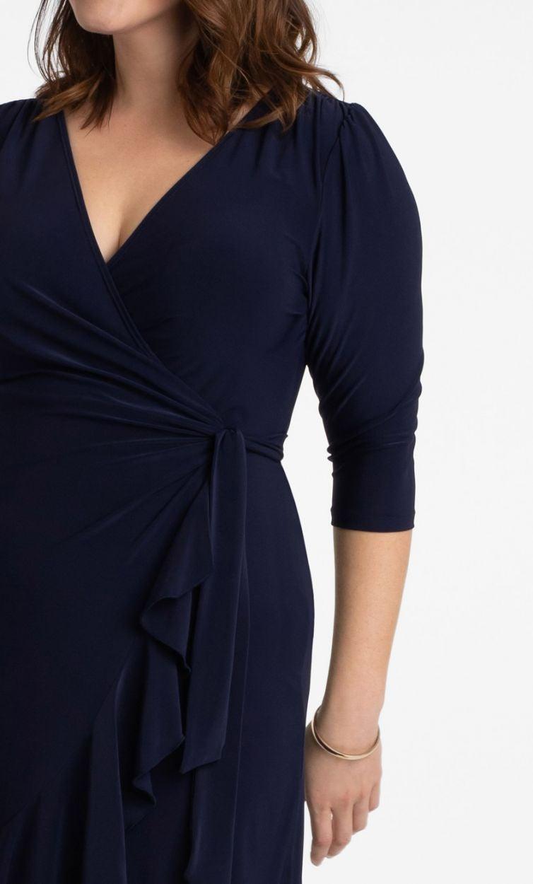 Kiyonna Short Plus Size Wrap Dress - Image 6