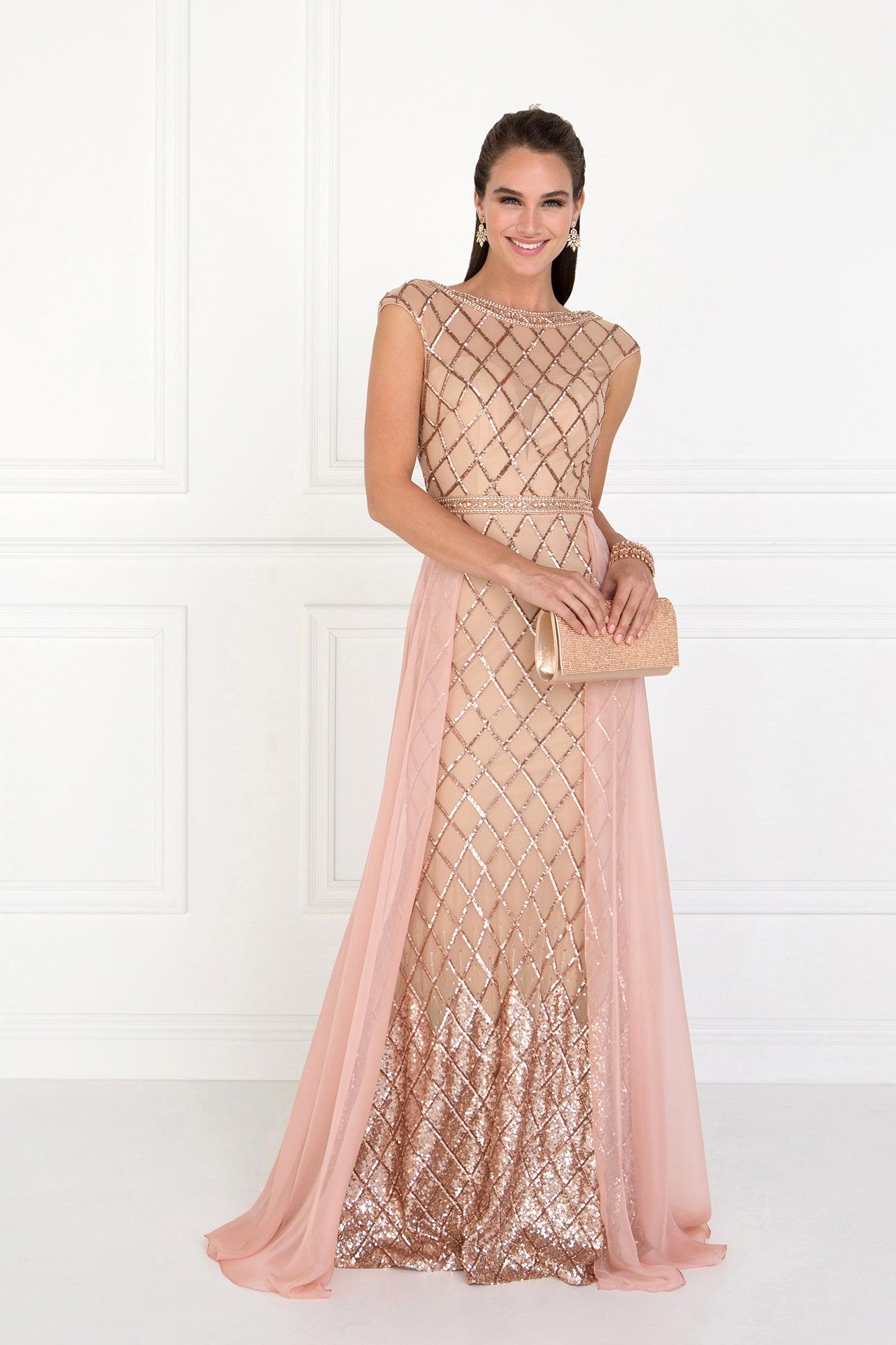 Long Evening Gown Prom Beaded Dress - Image 3