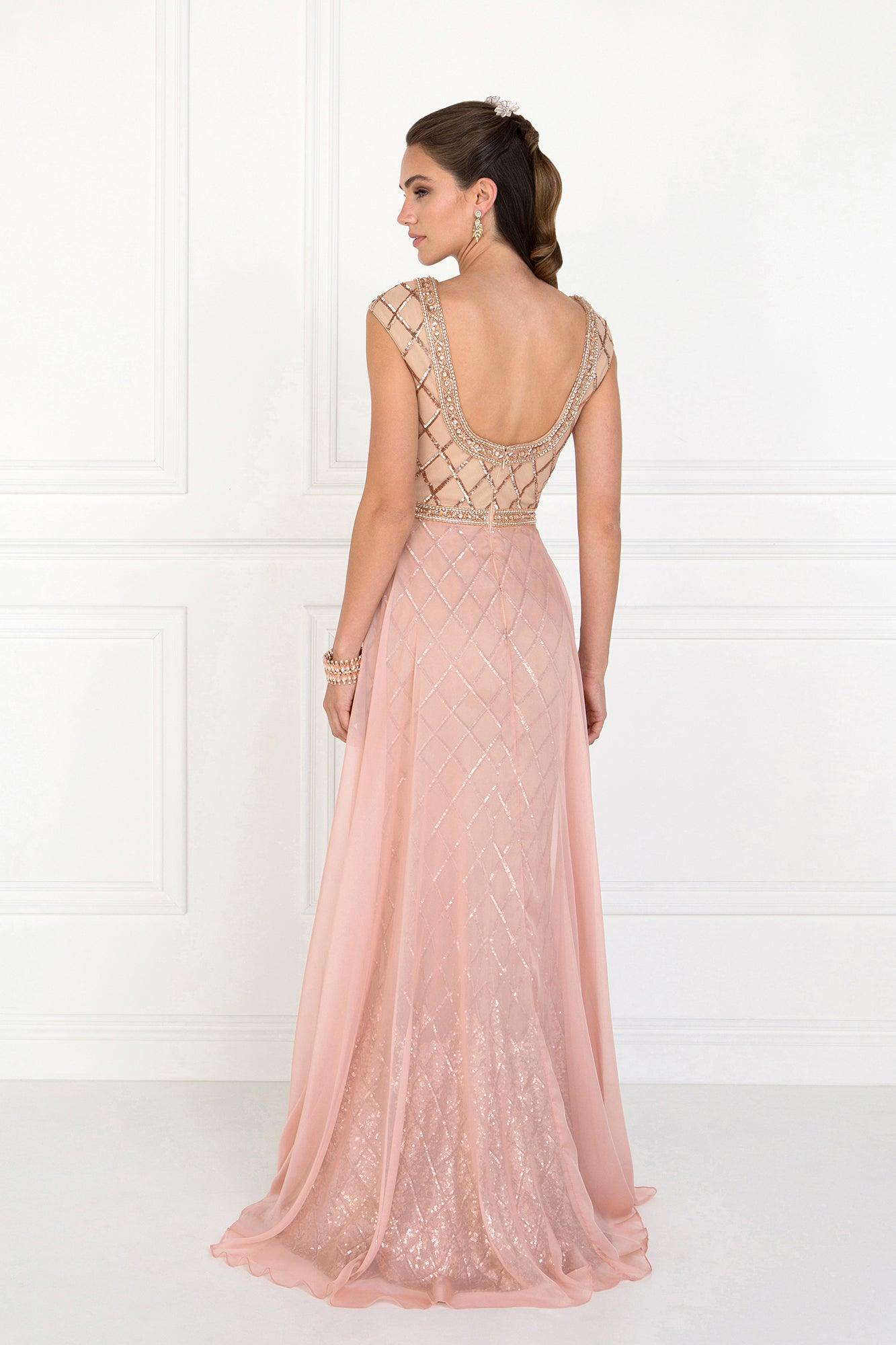 Long Evening Gown Prom Beaded Dress - Image 2