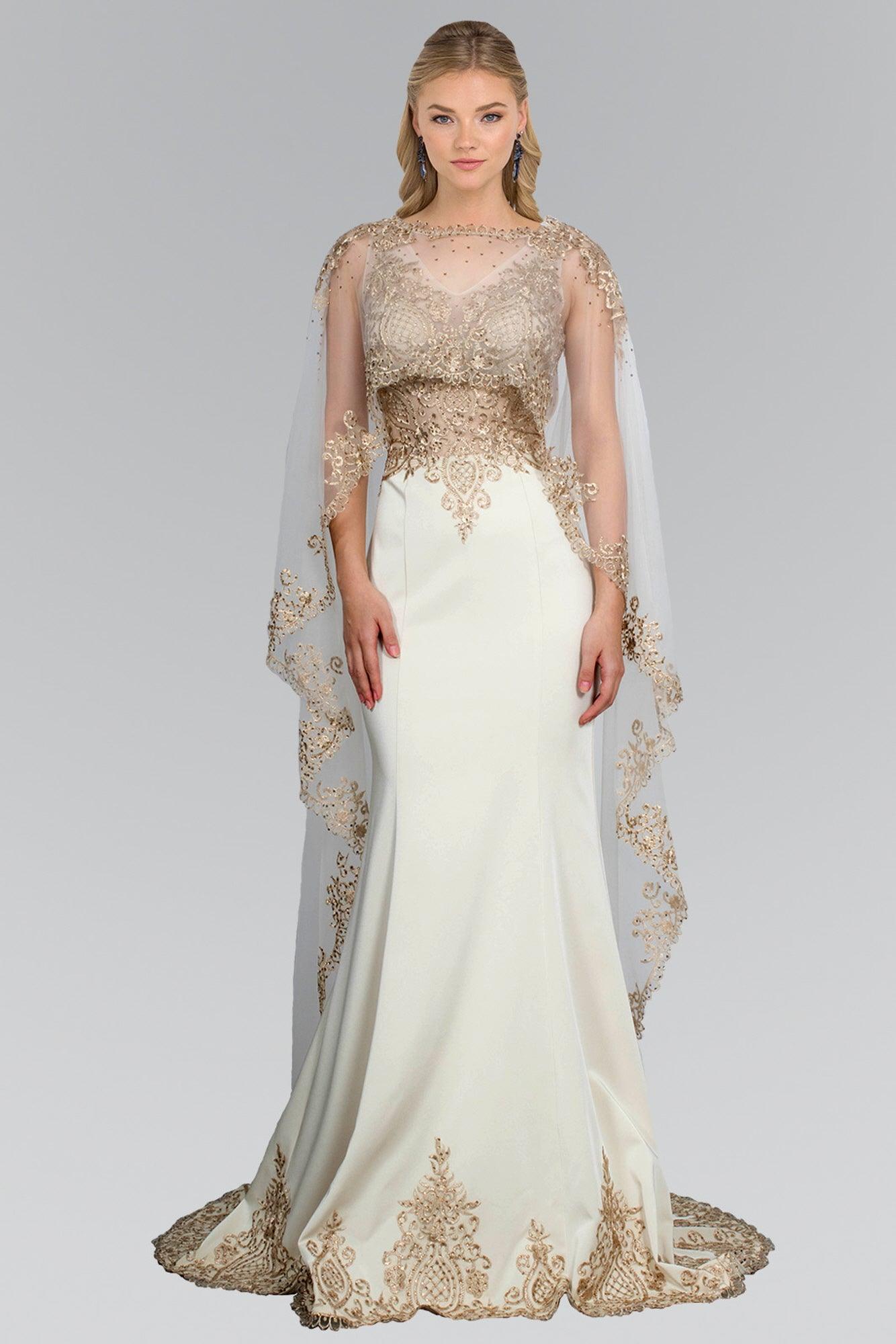 Long Evening Gown Prom Cape Dress - Image 5