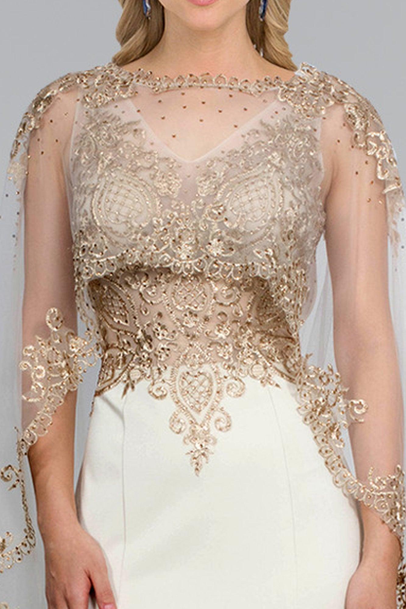 Long Evening Gown Prom Cape Dress - Image 6