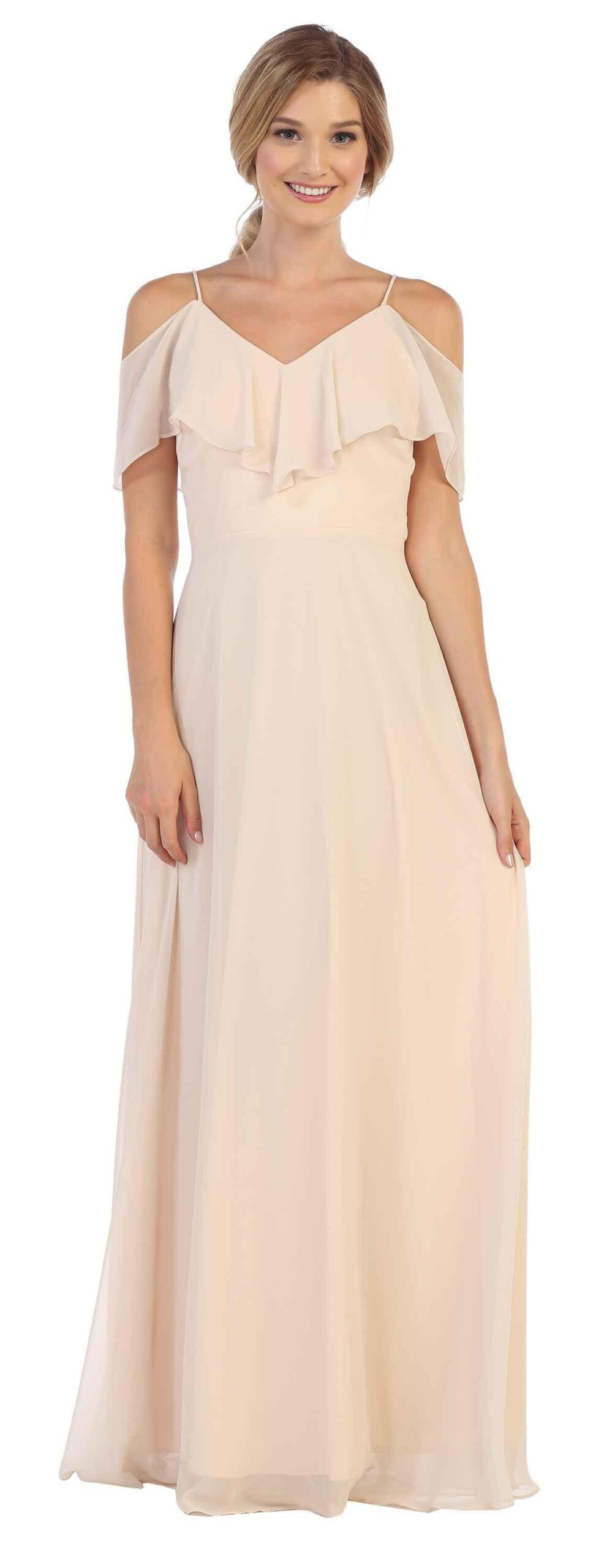 Long Formal Bridesmaids Off Shoulder Prom Dress - Image 12