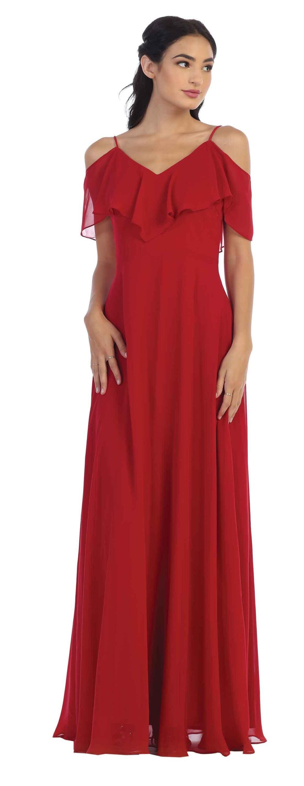 Long Formal Bridesmaids Off Shoulder Prom Dress - Image 3