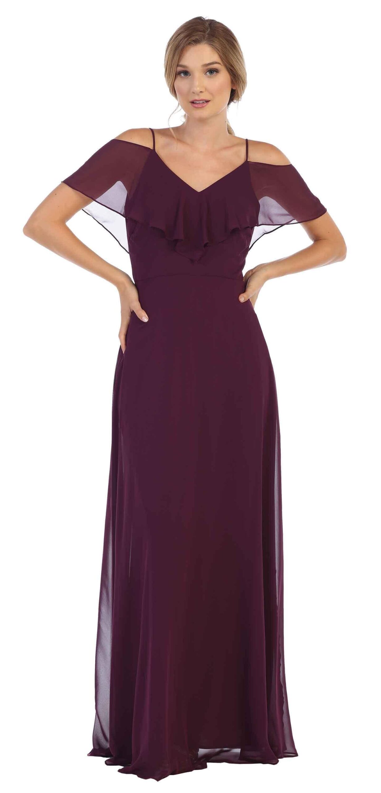 Long Formal Bridesmaids Off Shoulder Prom Dress - Image 8