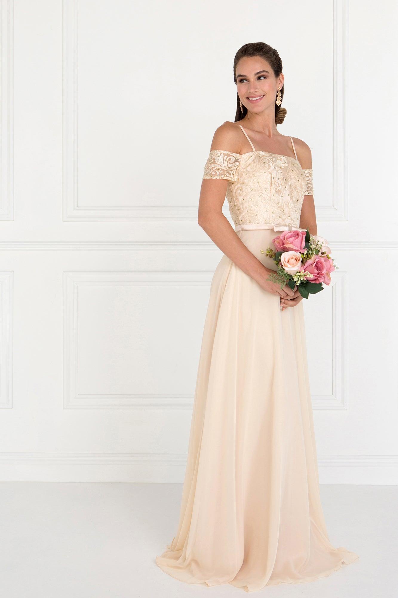 Long Formal Dress Bridesmaids Off Shoulder - Image 3