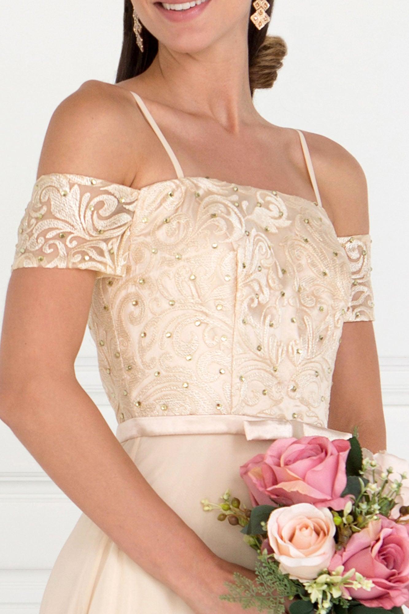 Long Formal Dress Bridesmaids Off Shoulder - Image 5