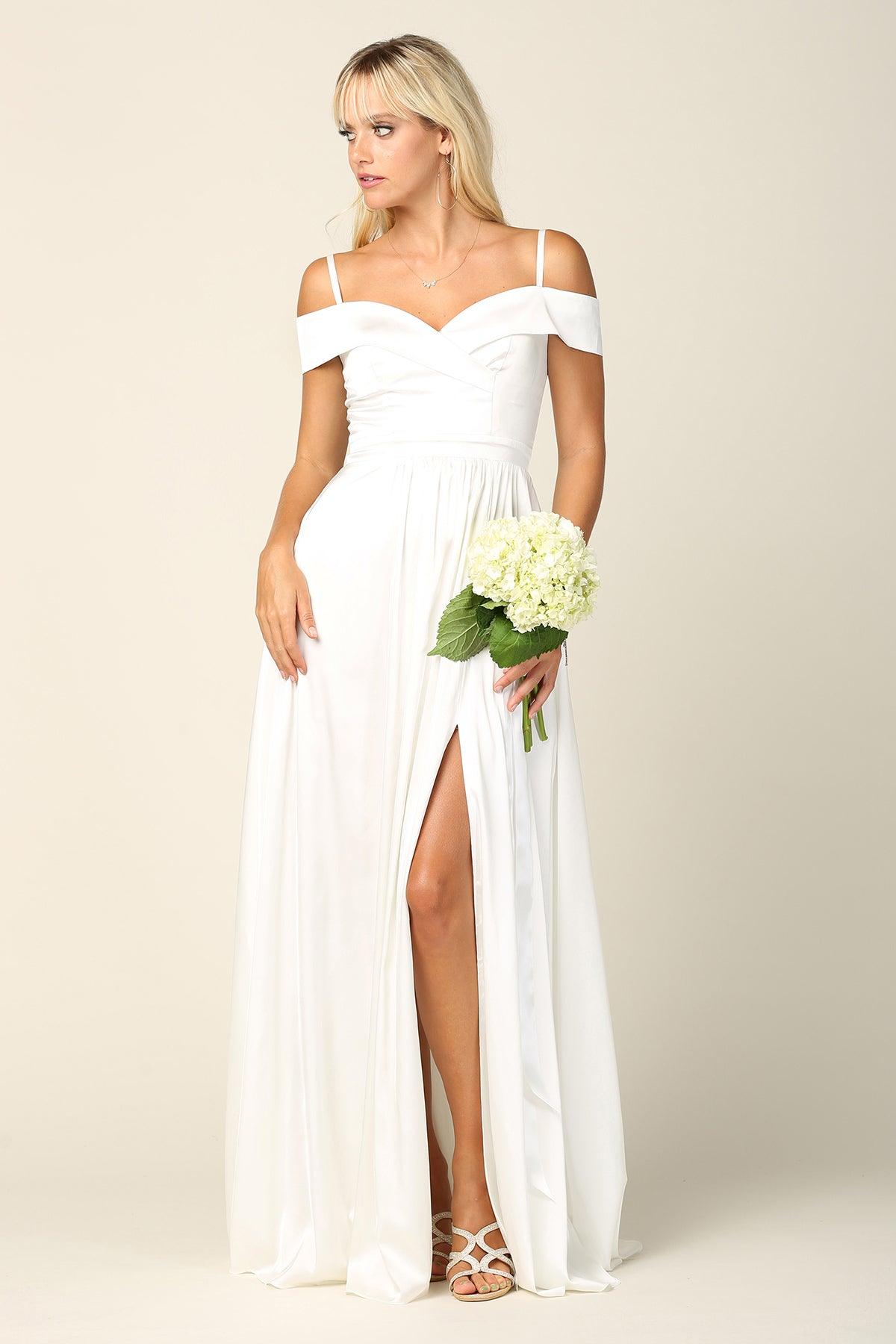 Long Formal Off Shoulder Bridesmaid Dress - Image 11