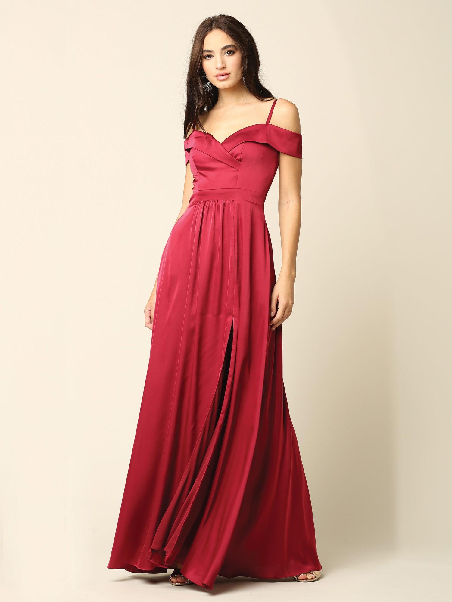 Long Formal Off Shoulder Bridesmaid Dress - Image 5