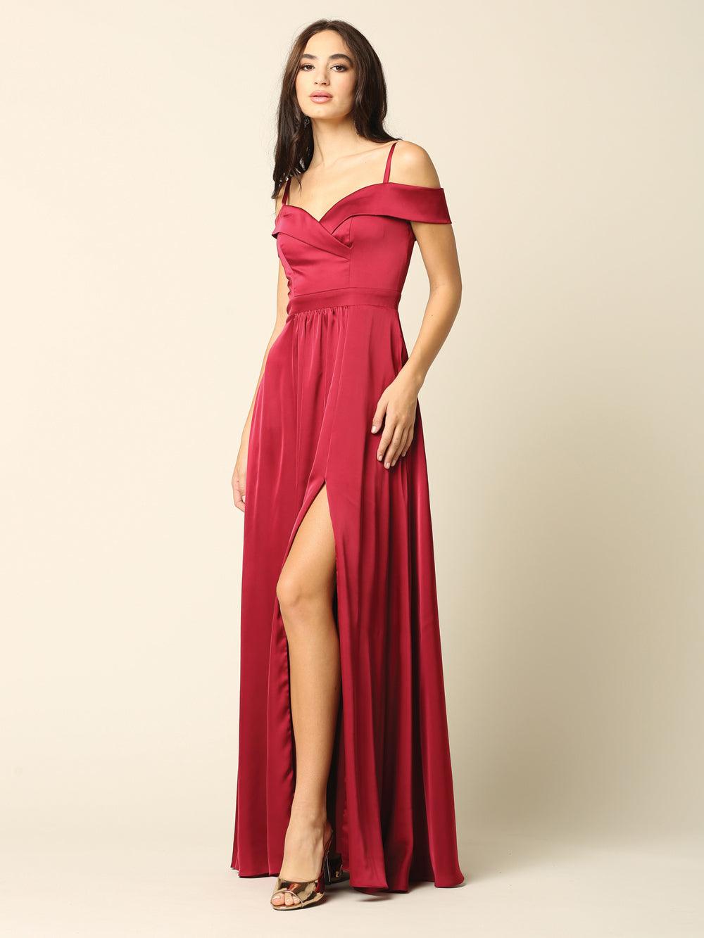 Long Formal Off Shoulder Bridesmaid Dress - Image 6