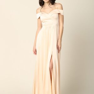 Long Formal Off Shoulder Bridesmaid Dress