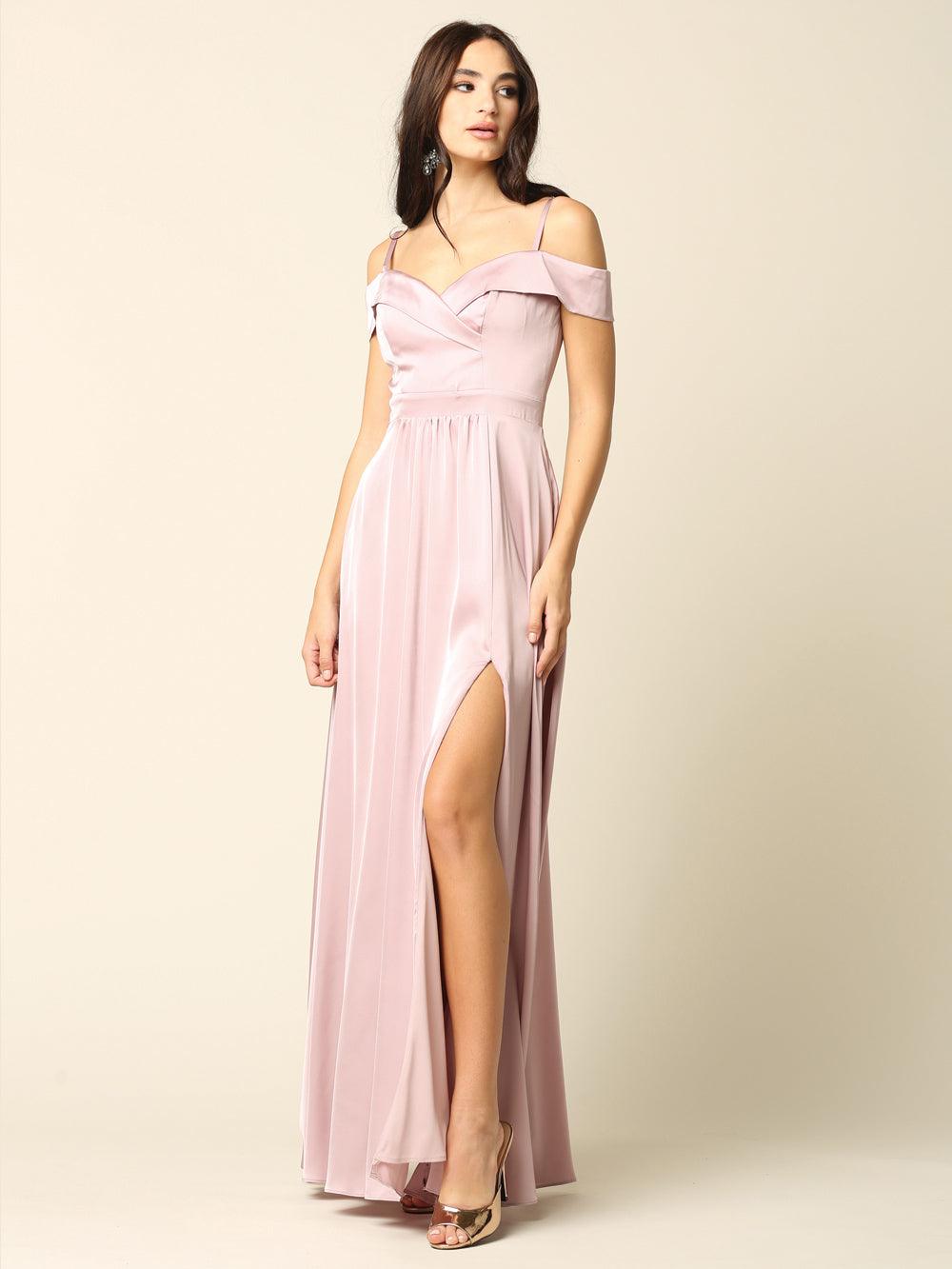 Long Formal Off Shoulder Bridesmaid Dress - Image 10