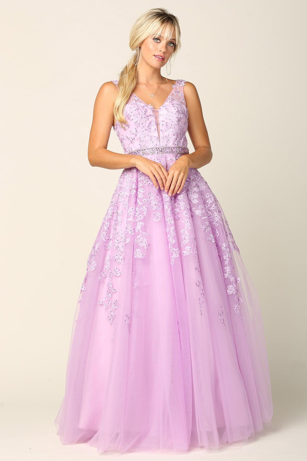 Long Formal Sleeveless Prom Ball Gown - Image 4