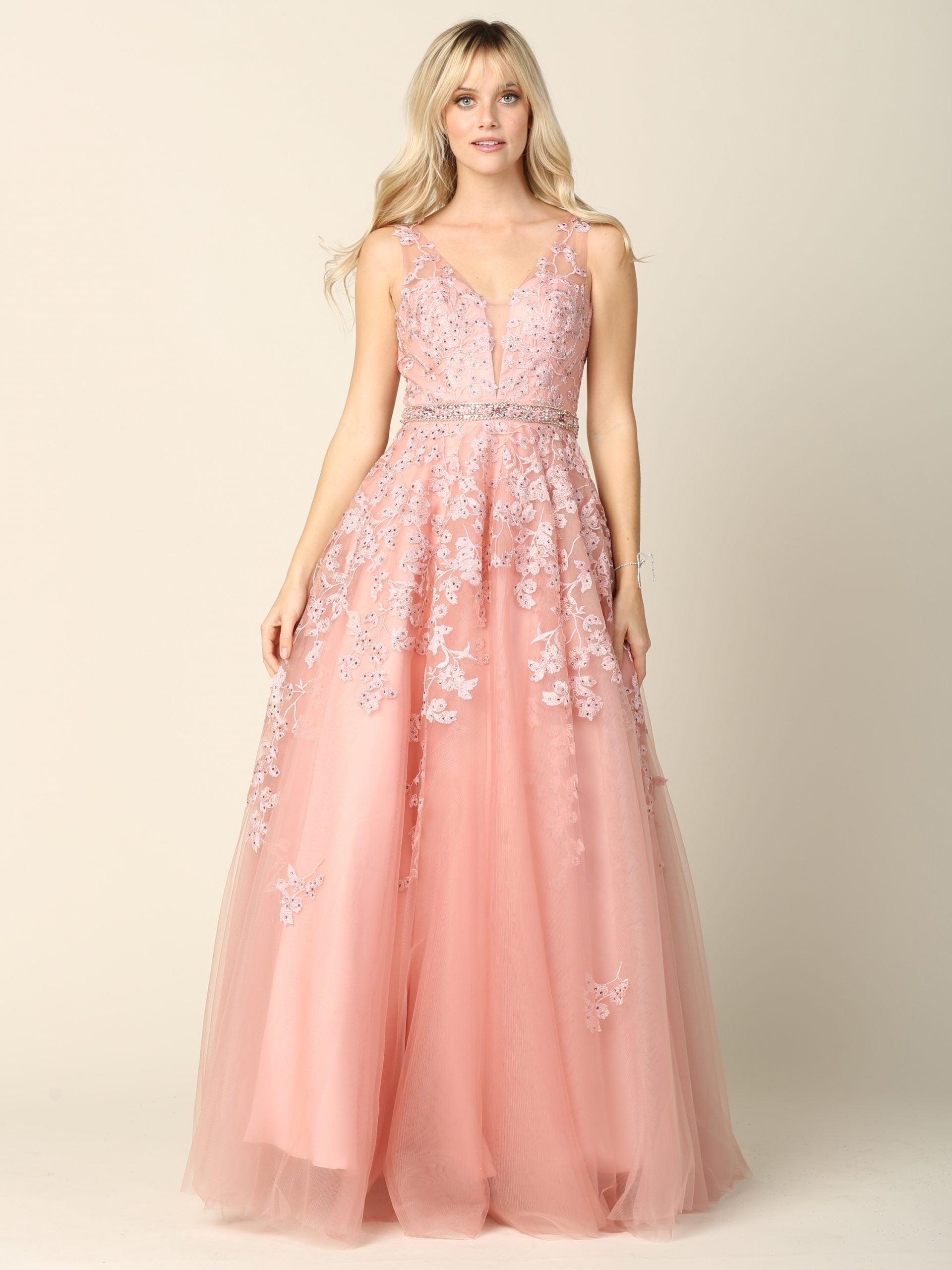 Long Formal Sleeveless Prom Ball Gown - Image 5
