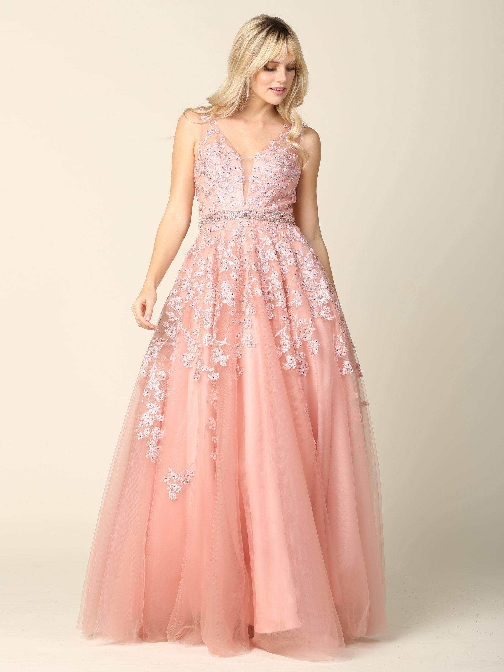 Long Formal Sleeveless Prom Ball Gown - Image 6