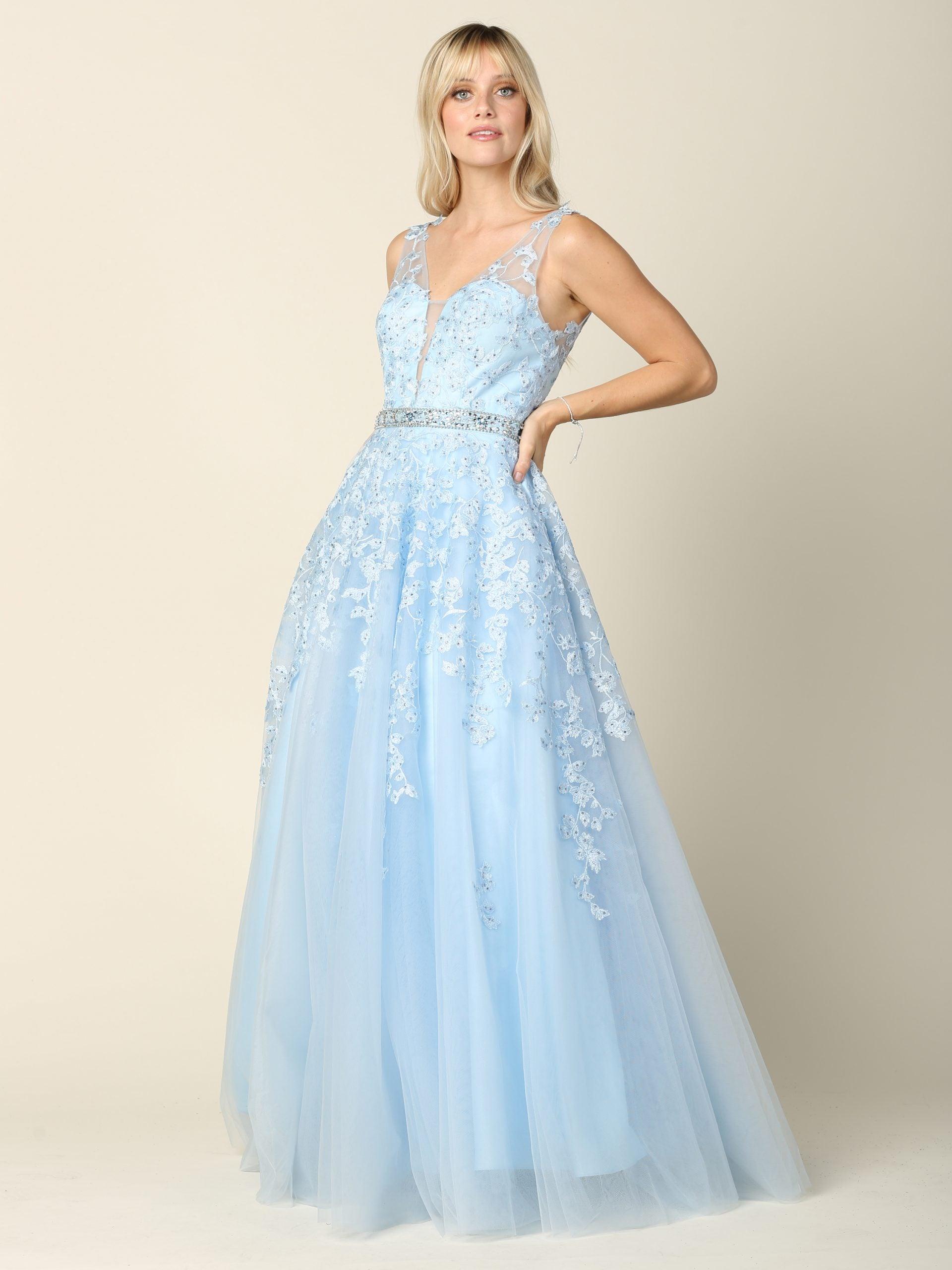 Long Formal Sleeveless Prom Ball Gown - Image 7