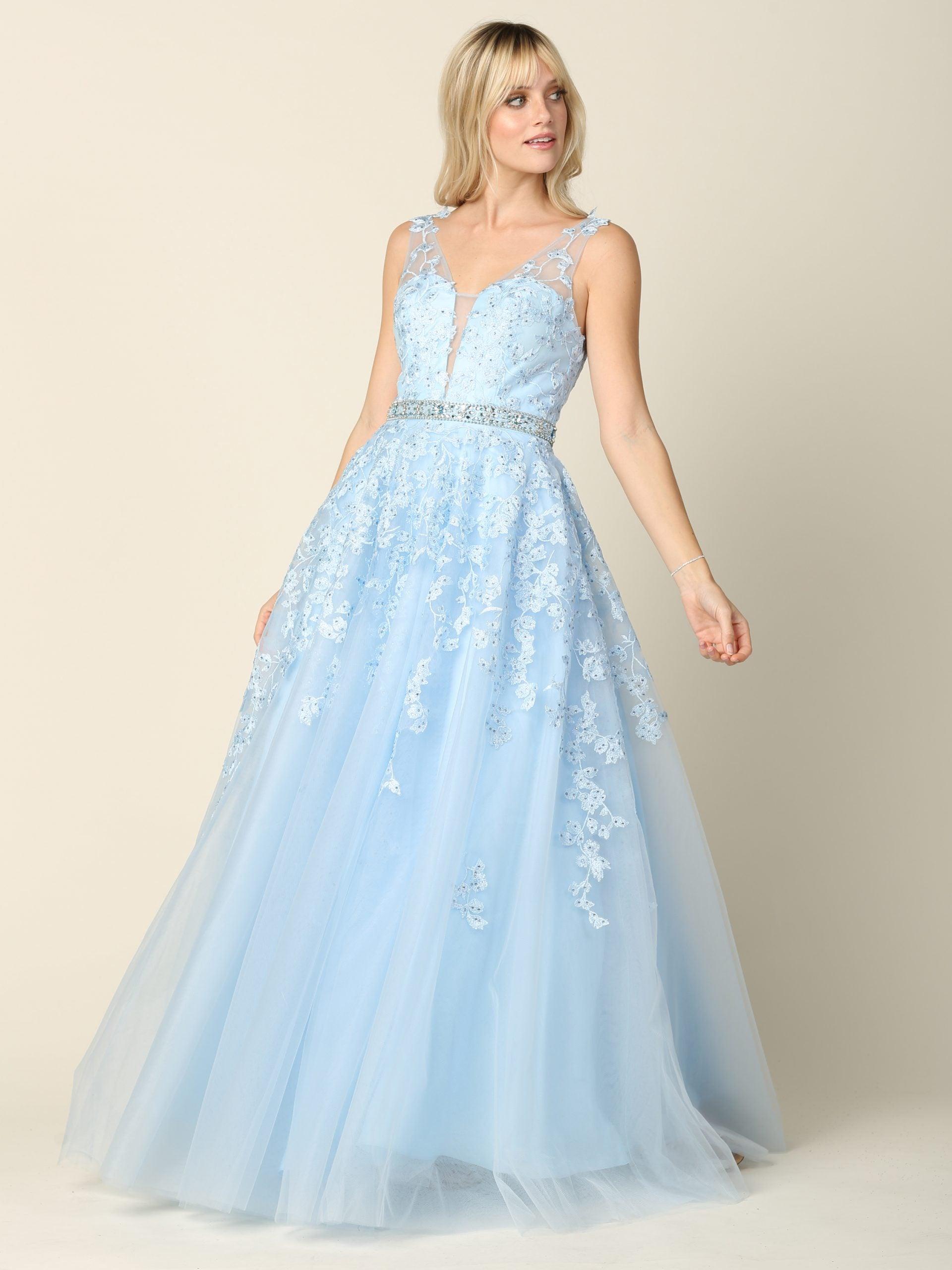 Long Formal Sleeveless Prom Ball Gown - Image 8
