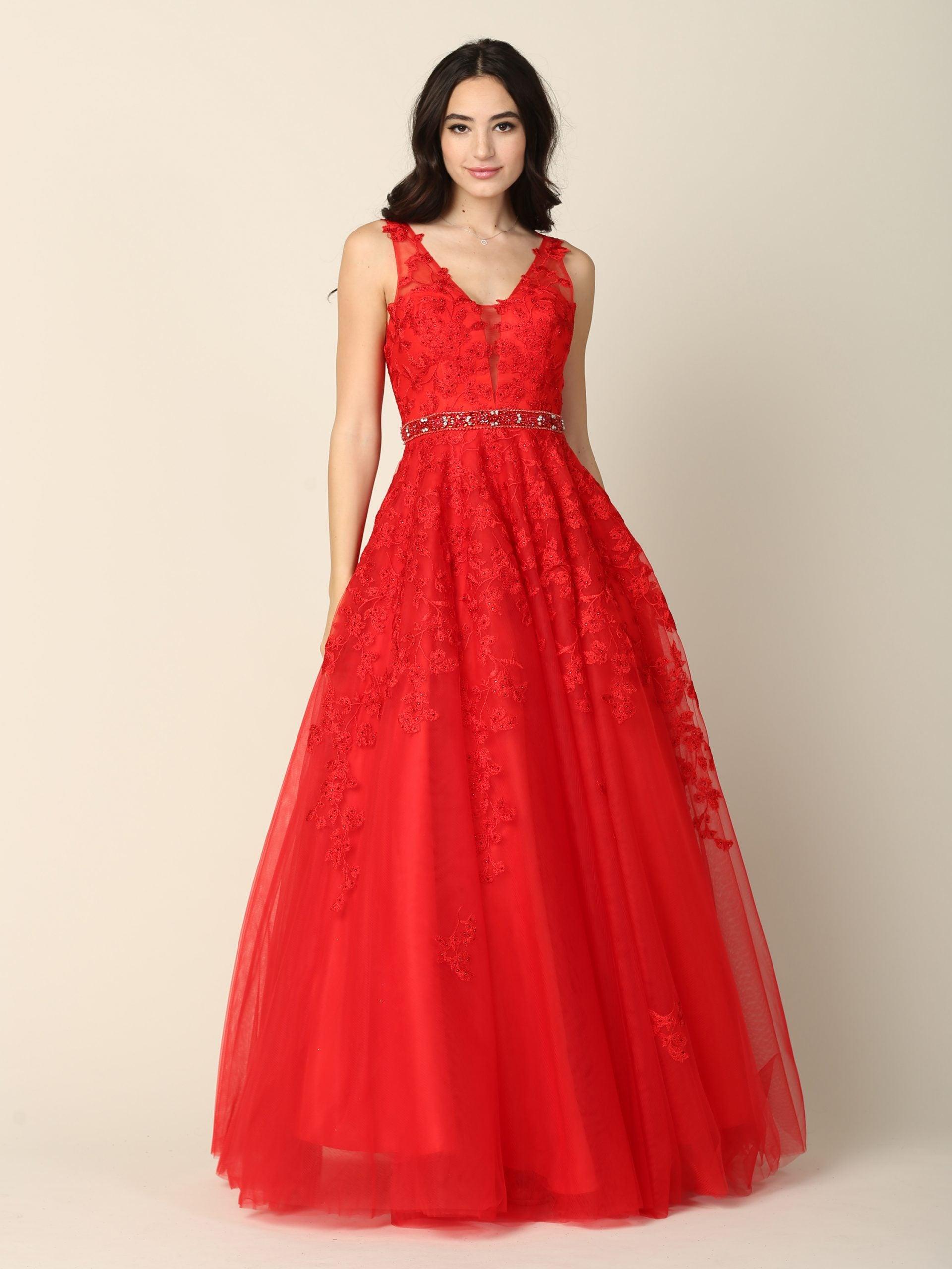 Long Formal Sleeveless Prom Ball Gown - Image 9