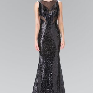 Long Fully Sequins Gown Prom Dress Formal