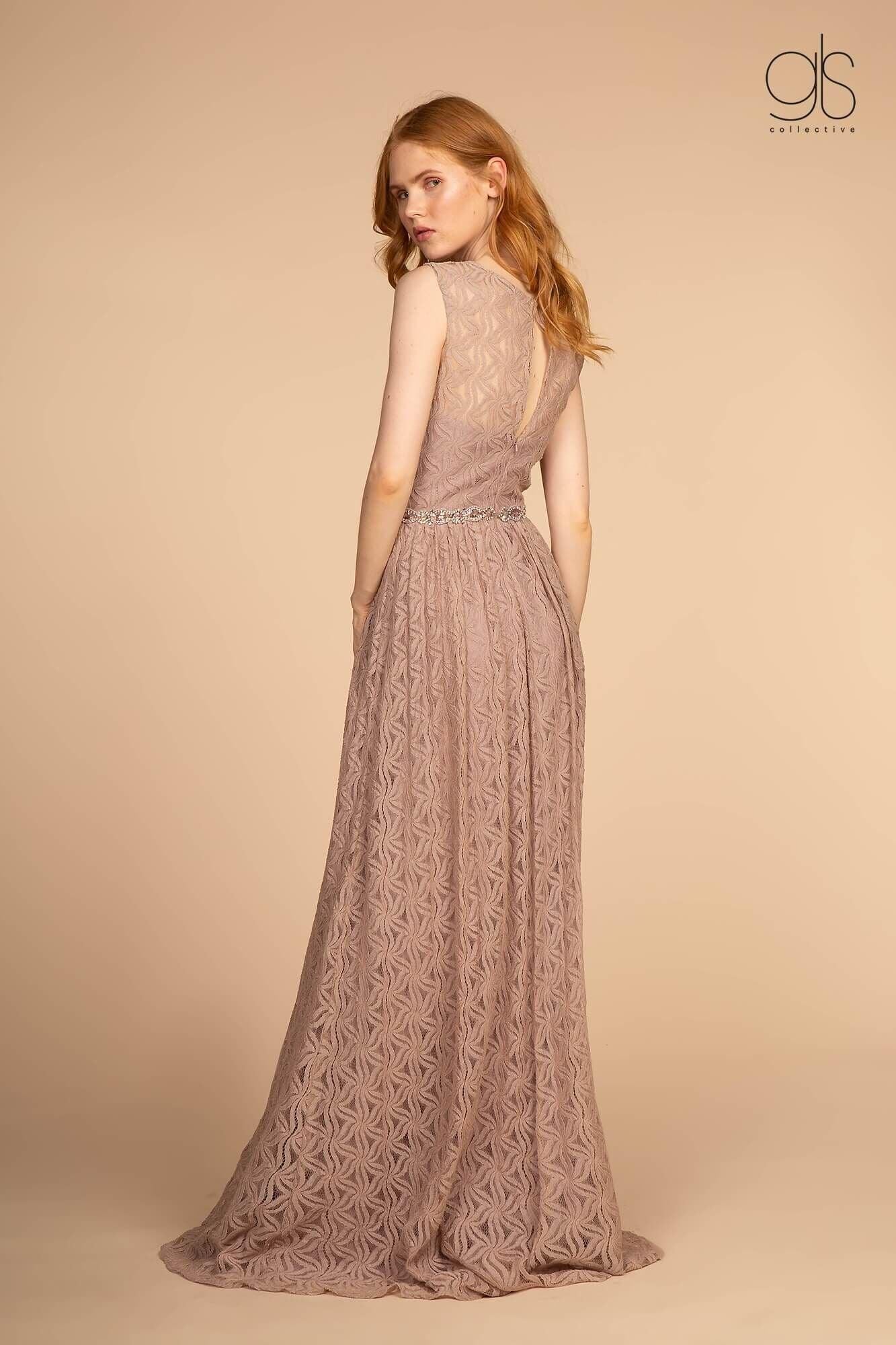 Long Lace Evening Formal Prom Dress - Image 2