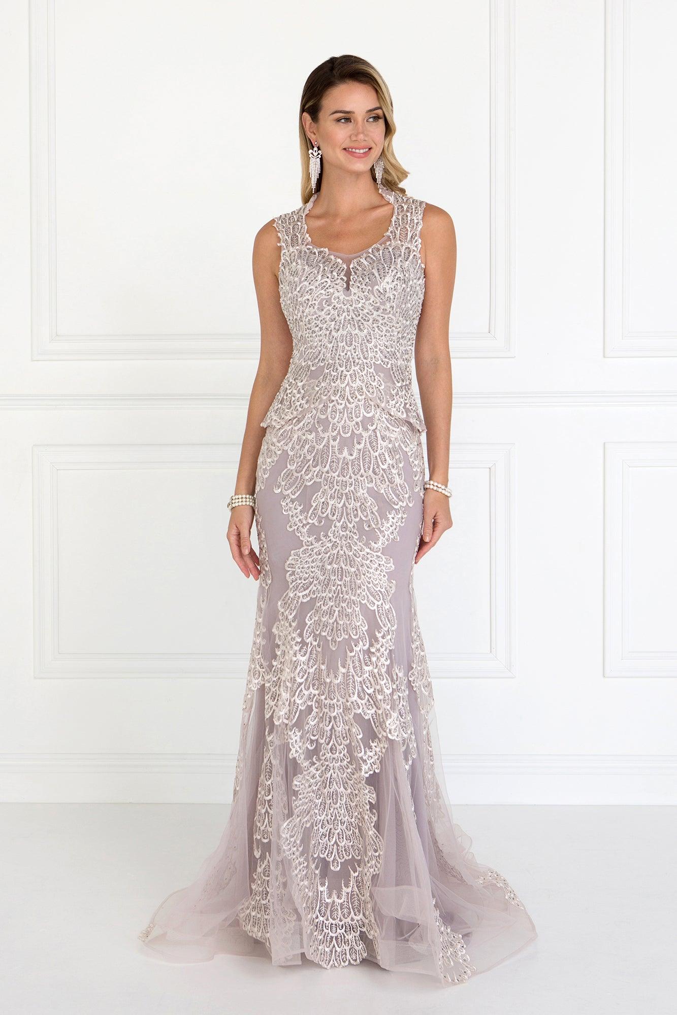 Long Prom Dress All Lace Evening Gown