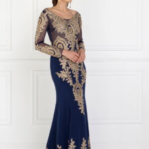 Long Sleeve Dress Formal Evening Gown