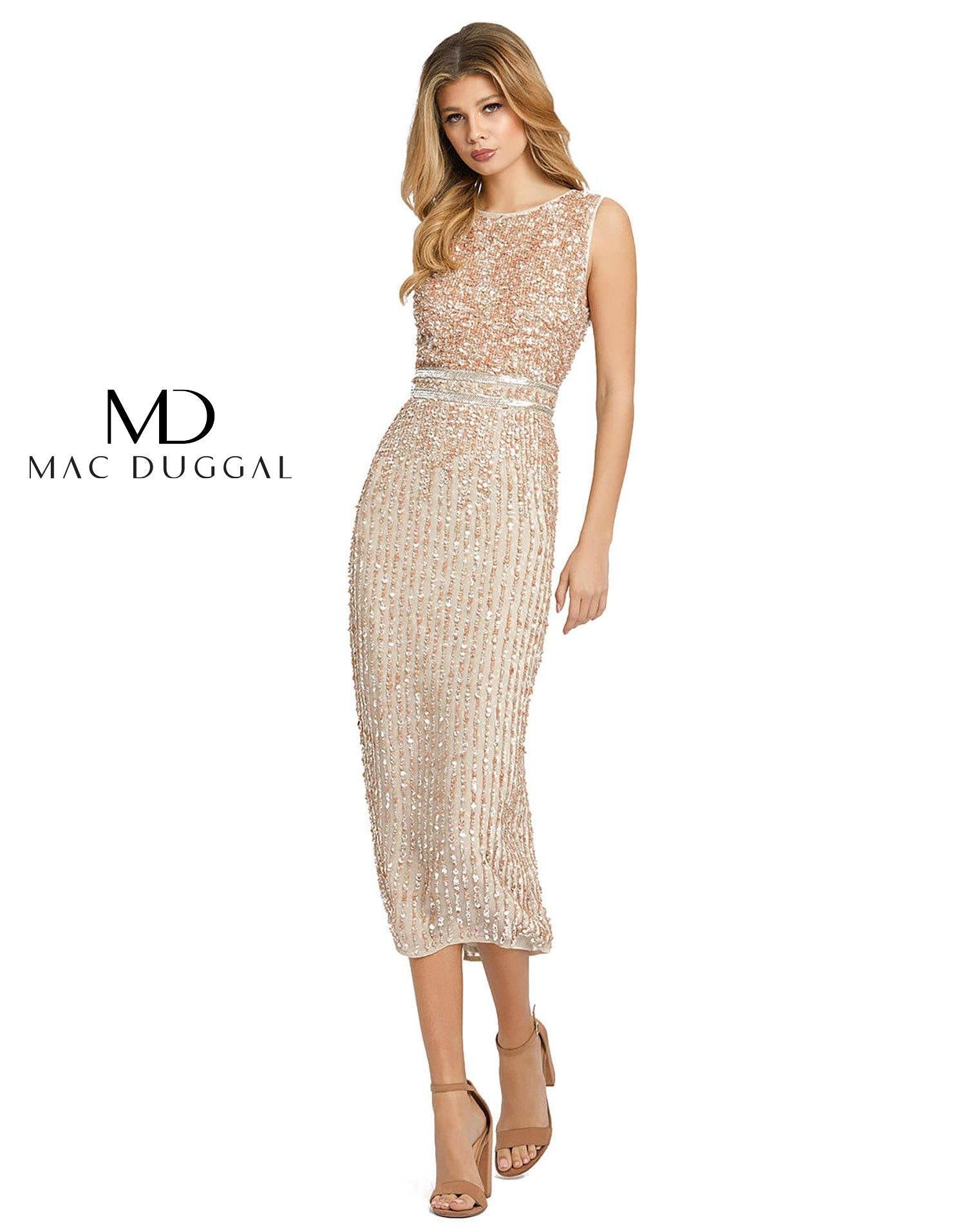Short Sleeveless Sequins Dress by Mac Duggal A10509