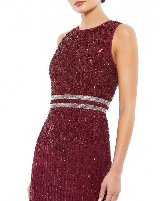 Short Sleeveless Sequins Dress by Mac Duggal A10509 - Image 6