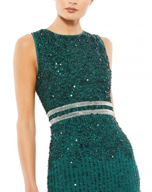 Short Sleeveless Sequins Dress by Mac Duggal A10509 - Image 16