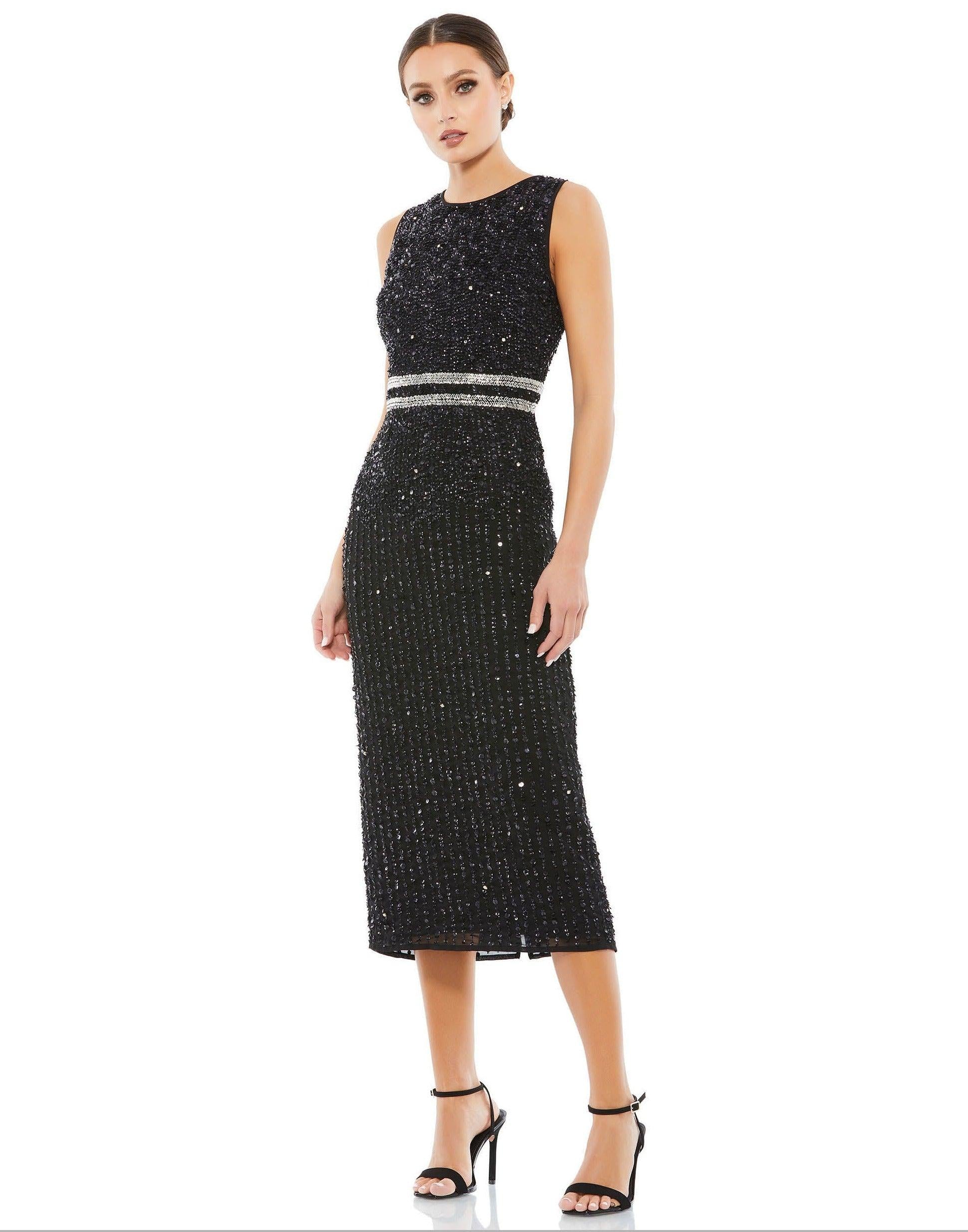 Short Sleeveless Sequins Dress by Mac Duggal A10509 - Image 8
