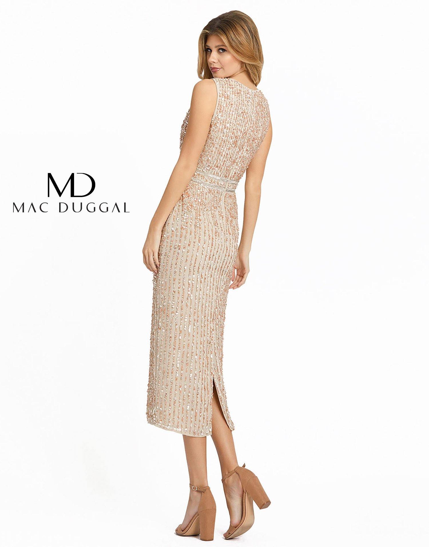 Short Sleeveless Sequins Dress by Mac Duggal A10509 - Image 2