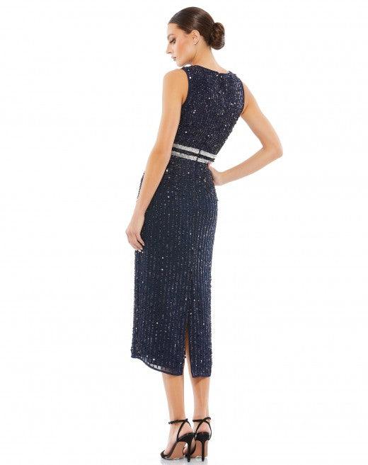 Short Sleeveless Sequins Dress by Mac Duggal A10509 - Image 12