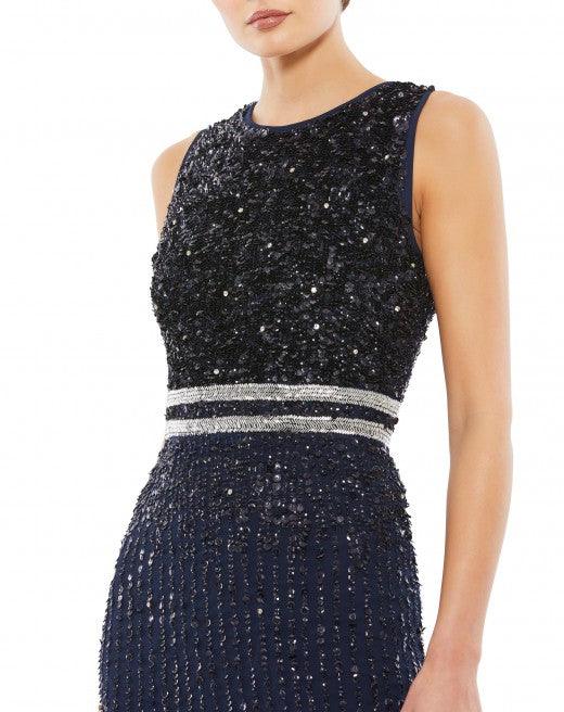 Short Sleeveless Sequins Dress by Mac Duggal A10509 - Image 13