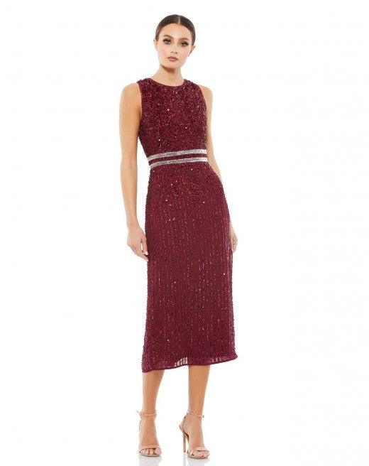 Short Sleeveless Sequins Dress by Mac Duggal A10509 - Image 4