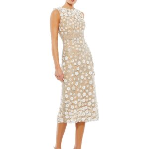 Sleeveless Floral Formal Dress Floral Detail Mac Duggal 67853