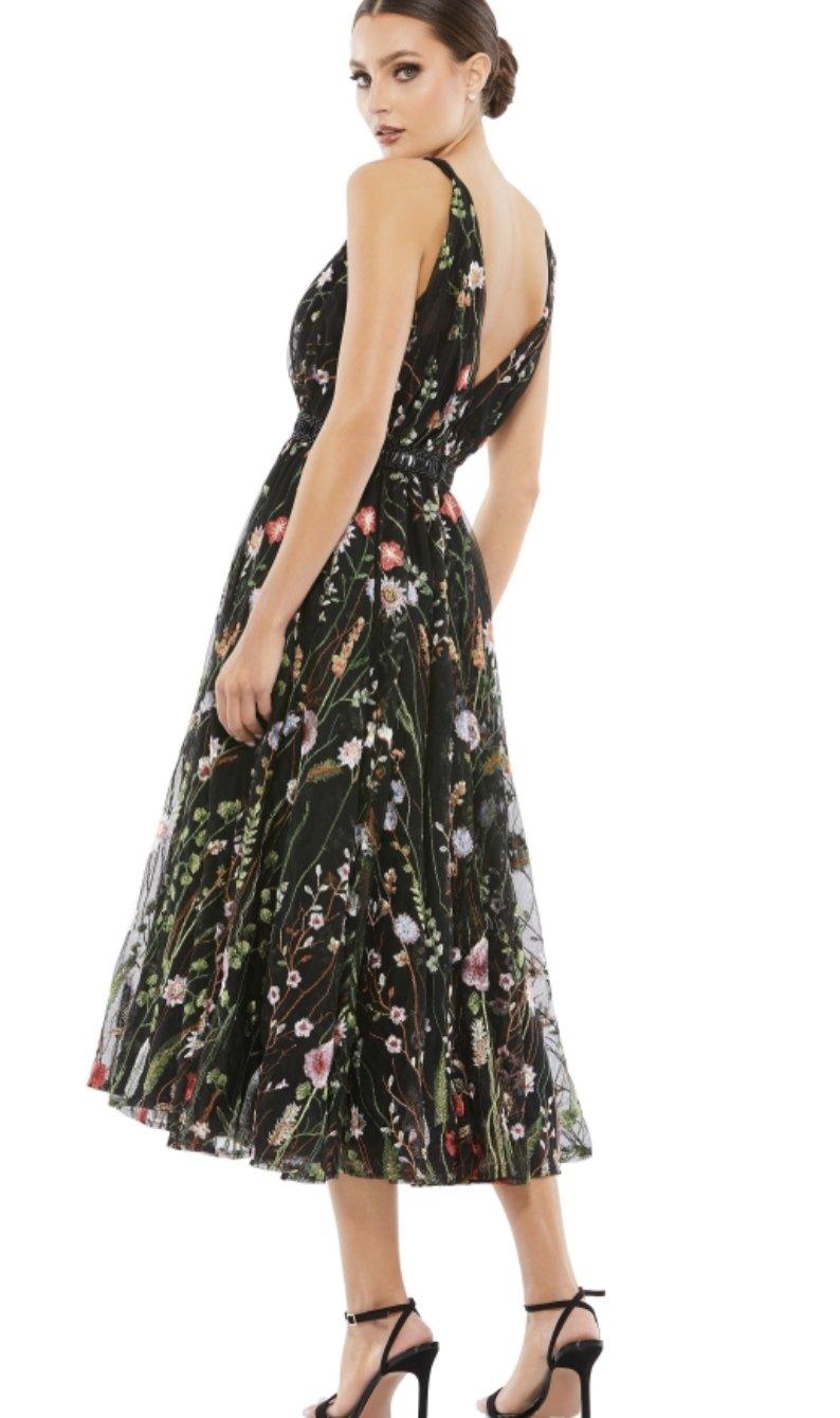 Sleeveless Floral Midi Dress Floral Detail Mac Duggal 26557 - Image 2