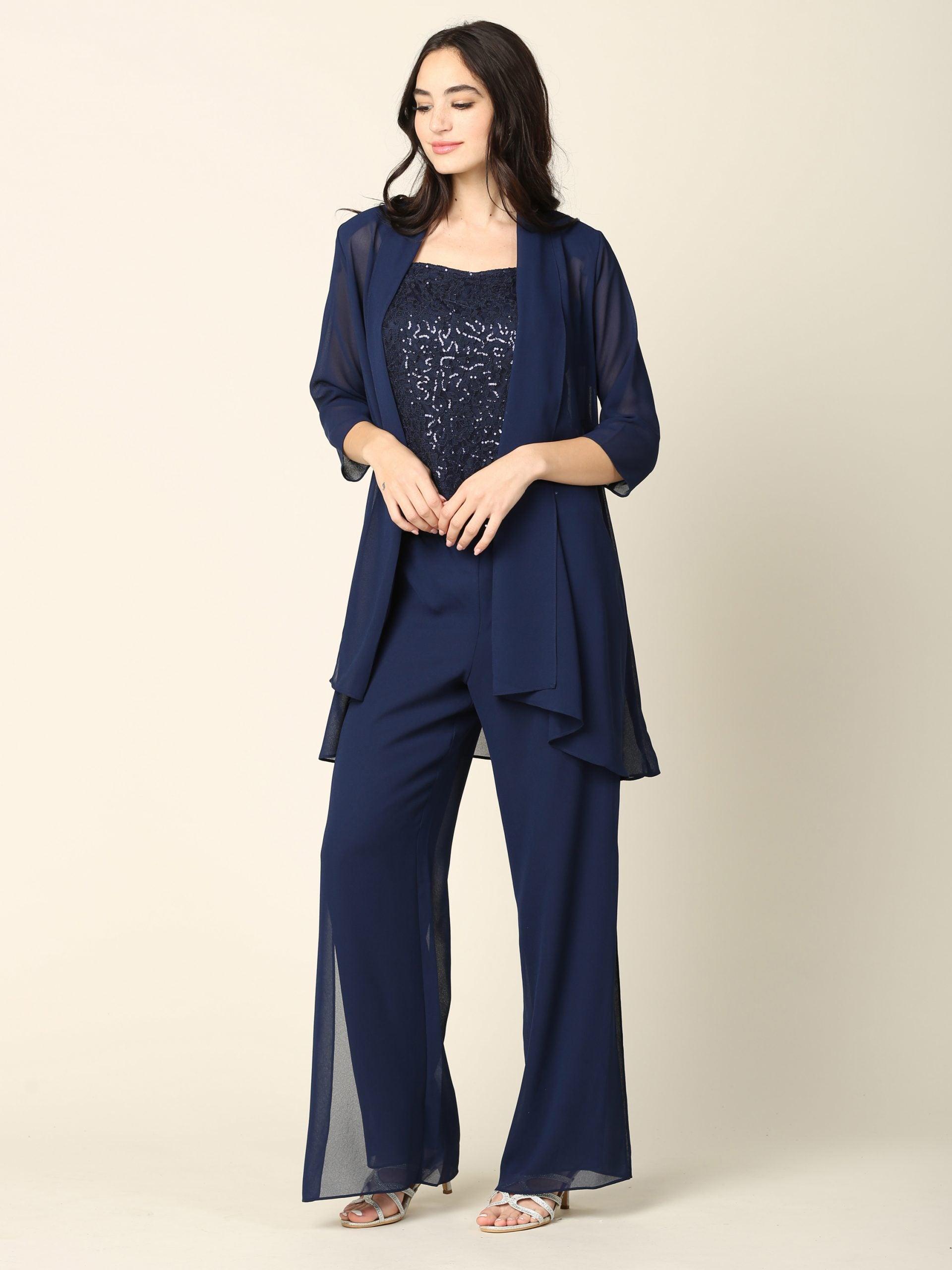 Mother of the Bride Formal Jacket Pant Suit - Image 10