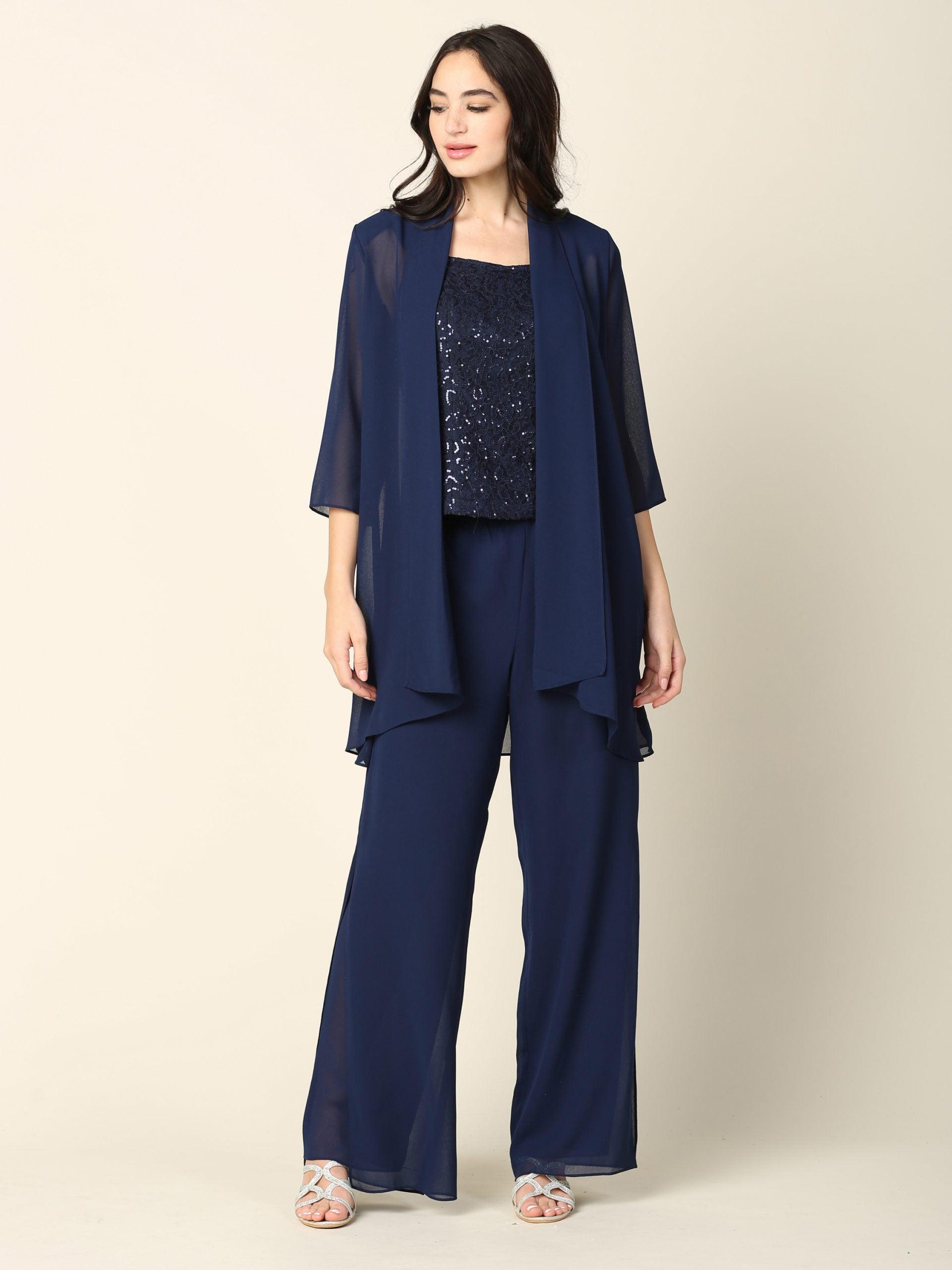 Mother of the Bride Formal Jacket Pant Suit - Image 12