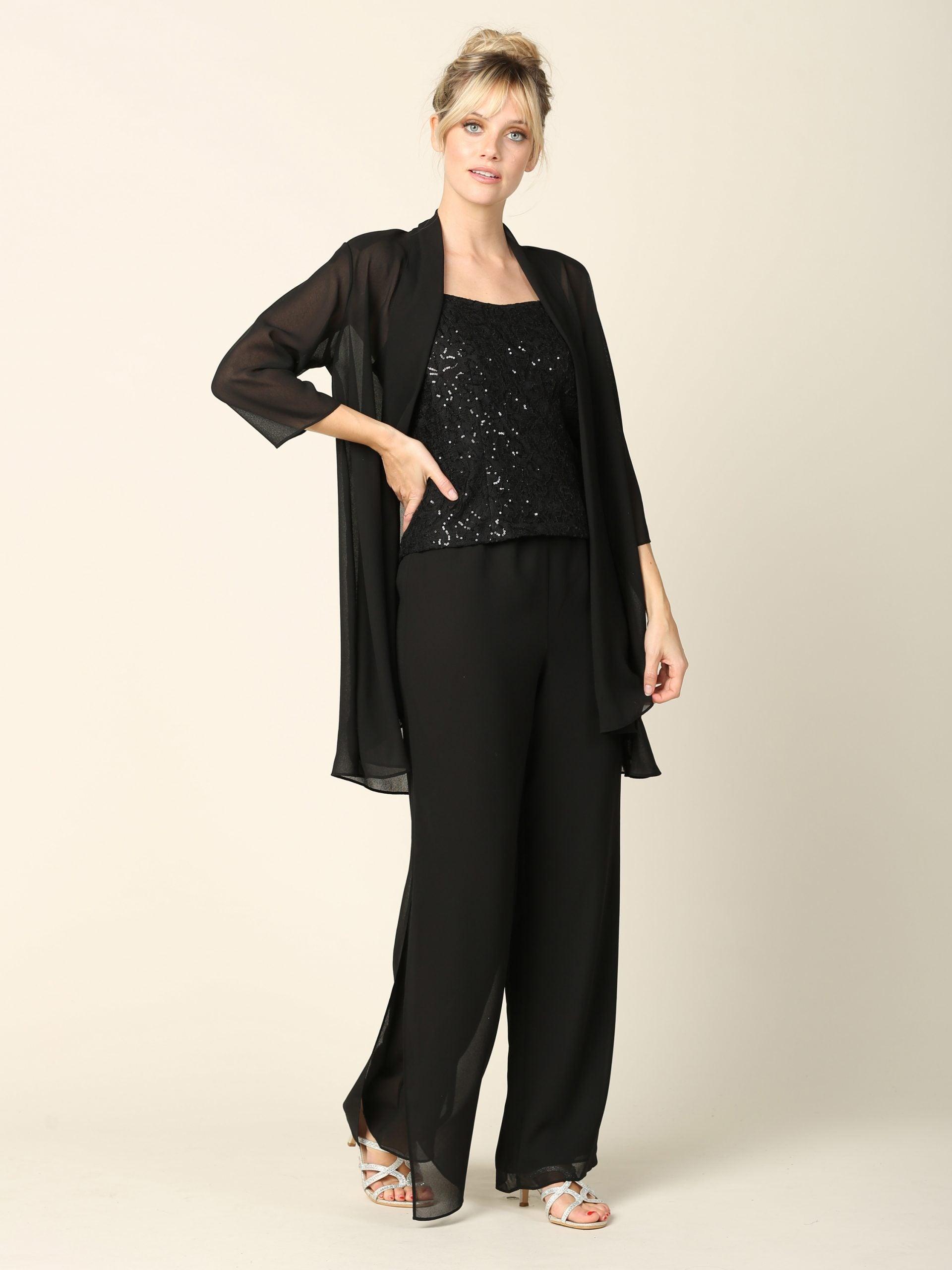Mother of the Bride Formal Jacket Pant Suit - Image 3