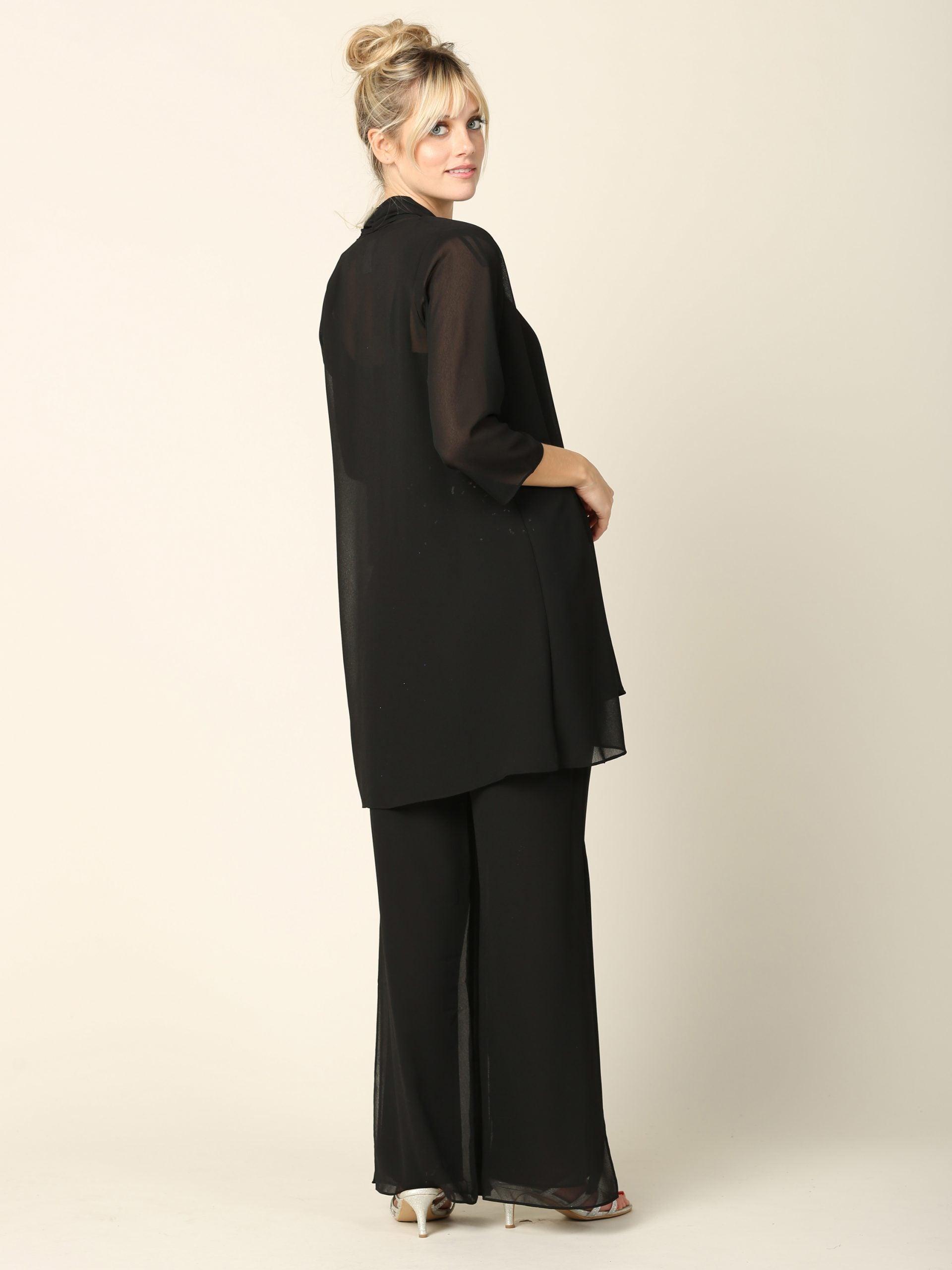 Mother of the Bride Formal Jacket Pant Suit - Image 4