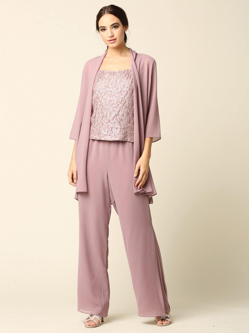 Mother of the Bride Formal Jacket Pant Suit - Image 7