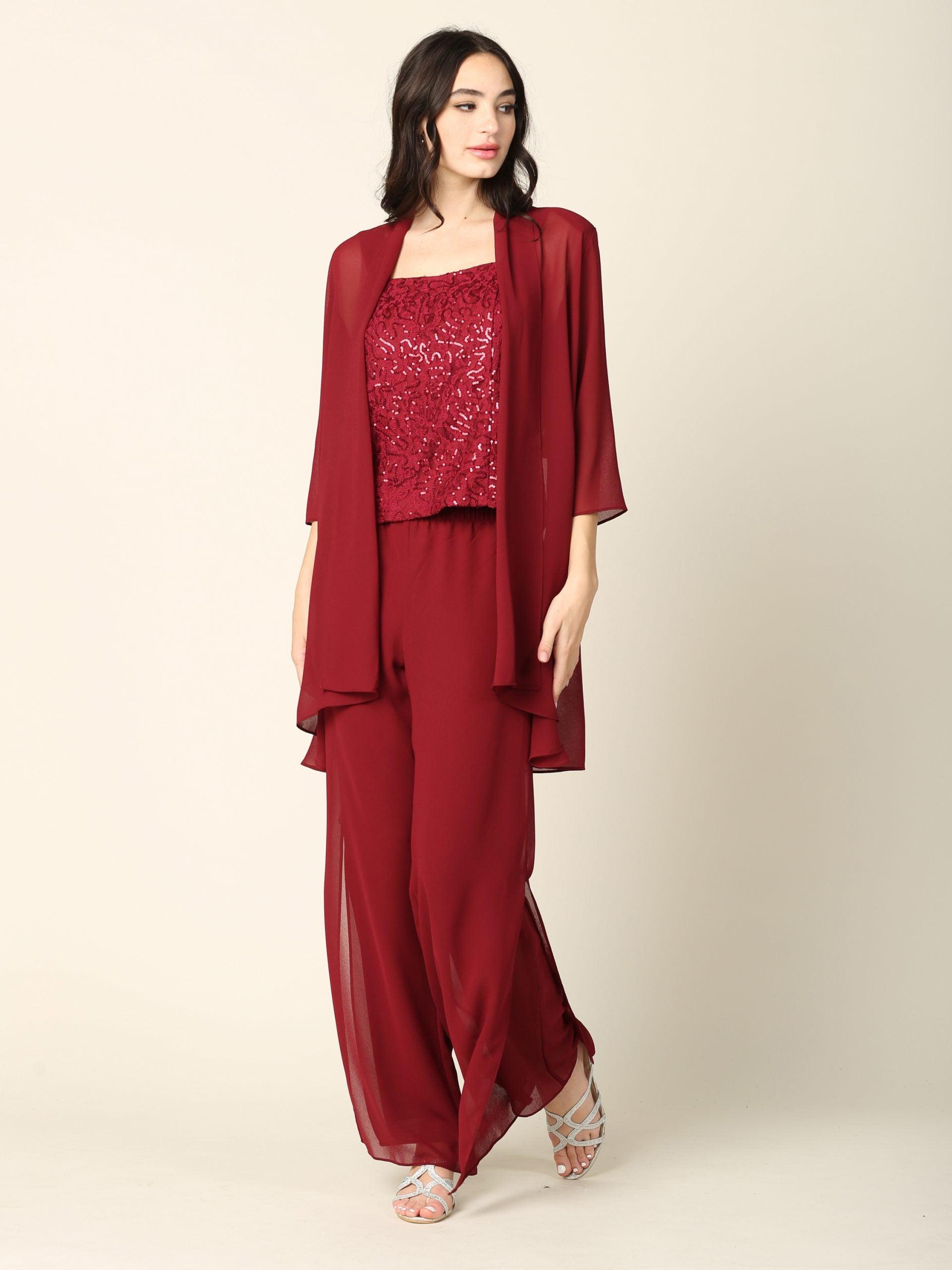 Mother of the Bride Formal Jacket Pant Suit - Image 8