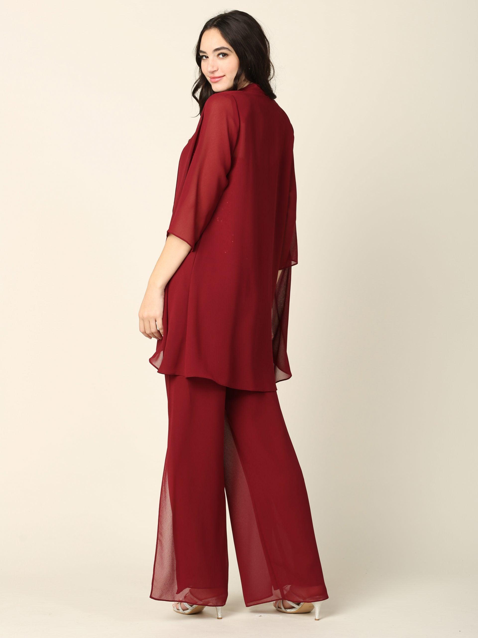 Mother of the Bride Formal Jacket Pant Suit - Image 9