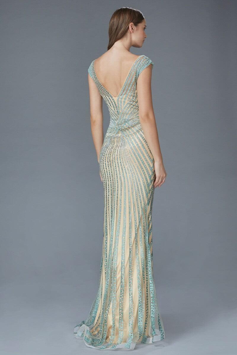 Prom Formal Beaded Dress Evening Gown - Image 9