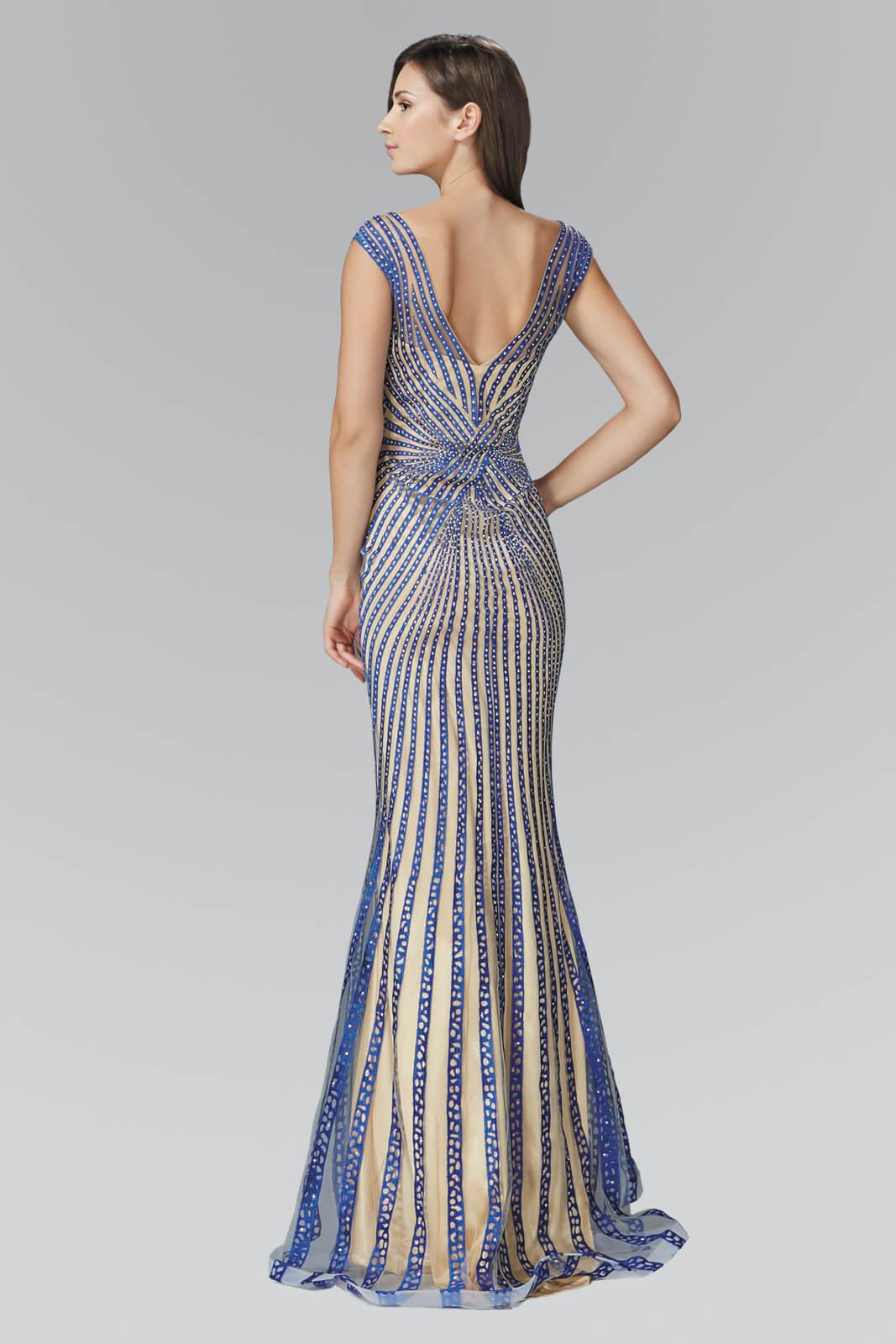 Prom Formal Beaded Dress Evening Gown - Image 4