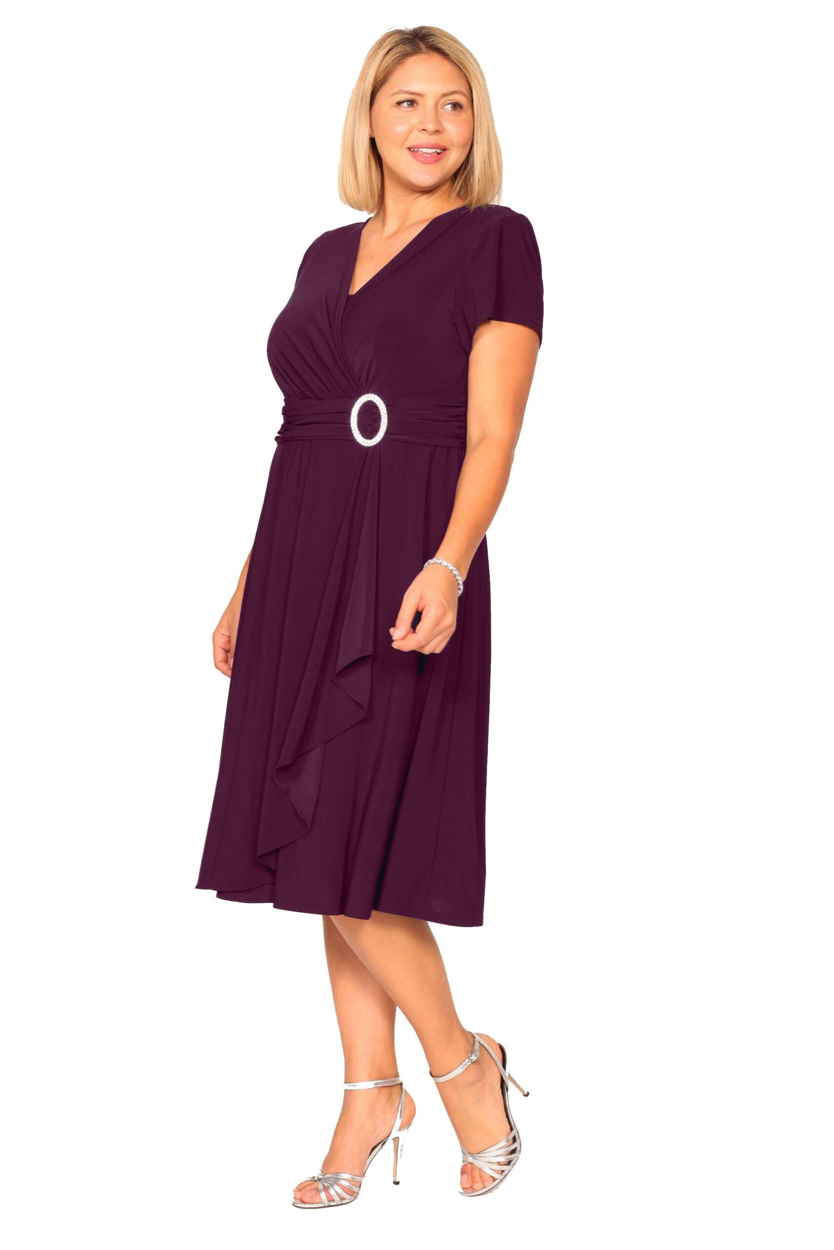 Short Plus Size Dress Black by R&M Richards 1149 - Image 7