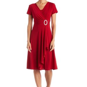 Short Plus Size Dress Black by R&M Richards 1149