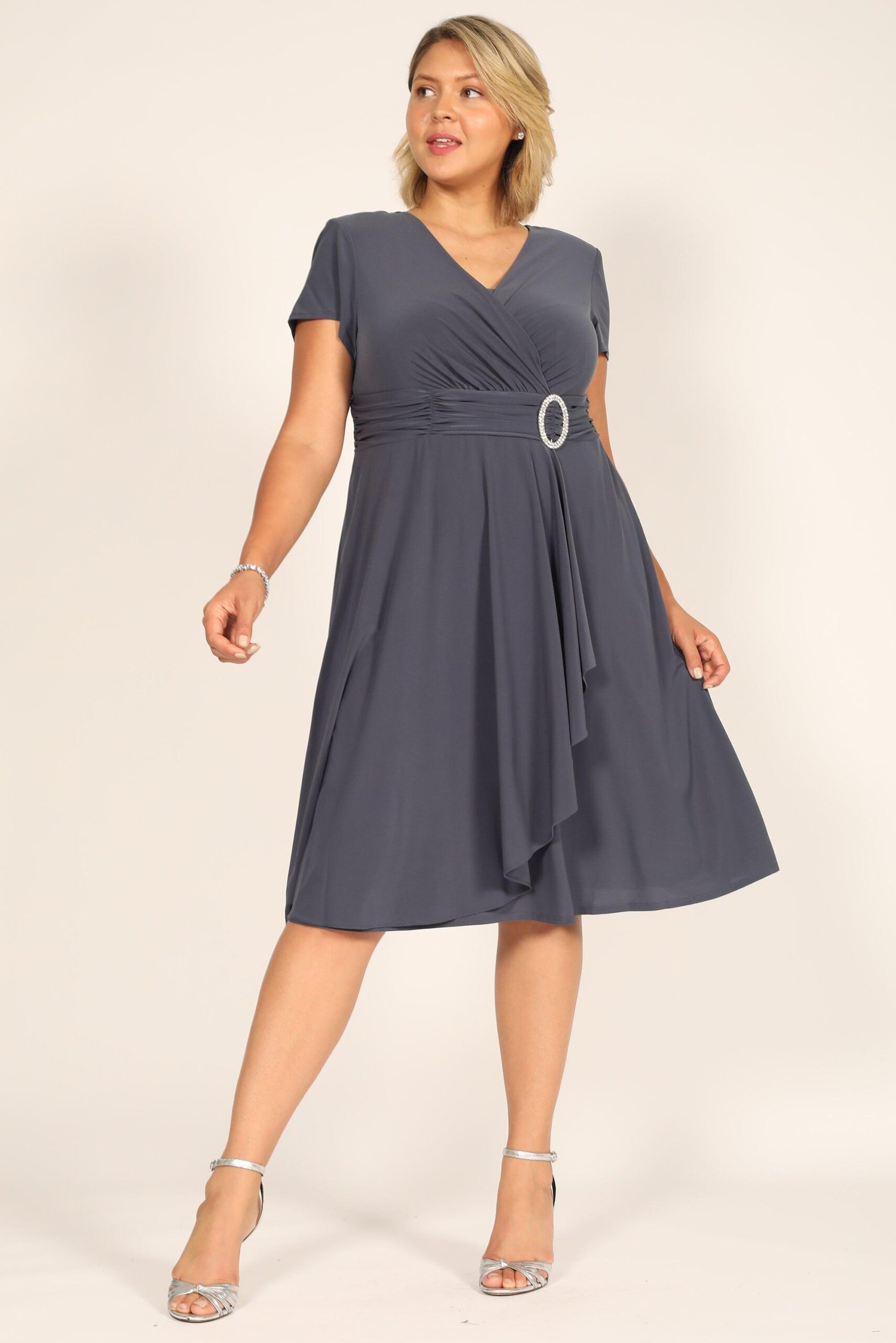 Short Plus Size Dress Black by R&M Richards 1149 - Image 17